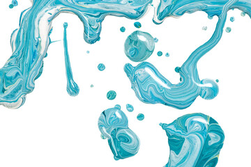 Fluid art png blue aesthetic acrylic paint