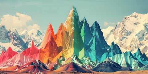 Colorful and strange mountains.