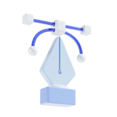 pen tool 3d icon illustration