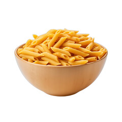 a bowl of cooked penne pasta SVG on transparent background