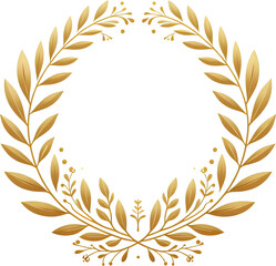 Gold wreath clipart png