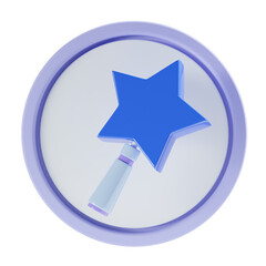 magic tool 3d icon illustration