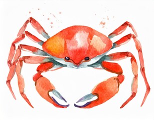 Czerwony krab ilustracja - obrazy, fototapety, plakaty