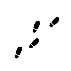 Step footprints paths. Vector illustration
