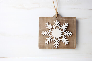 isolated,Wooden Sign, christmassy, white solid bg. simple, bright, feminine сreated with Generative Ai