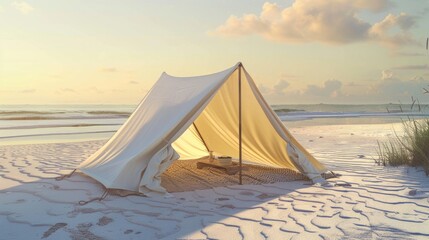 Beach tent clipart providing shelter from the sun.