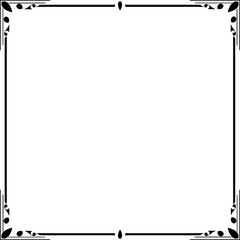 frame with flowers on transparent background