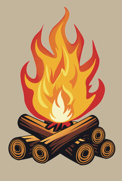 recommend clip art: Camping Hot Bonfire Flat Icon
                    