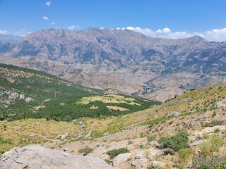 Naklejka premium mountain landscape with sky