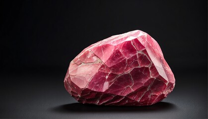 a pink precious rock ston plain background from Generative AI
