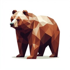 geometric polygonal shapes in various shades of brown bearish