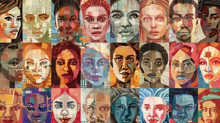 A tapestry of diverse ethnicities and backgrounds, reflecting the beauty and complexity of human diversity across different regions and communities.