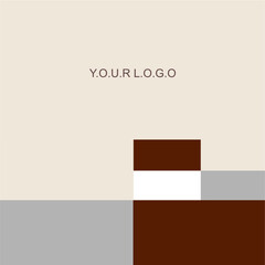 Obraz premium Banner logo company and your logo branding bussines