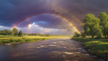 Rainbow over the river