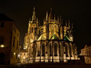 Praga, Katedra św. Wita ( Katedrála Sv. Víta ) Czechy - obrazy, fototapety, plakaty