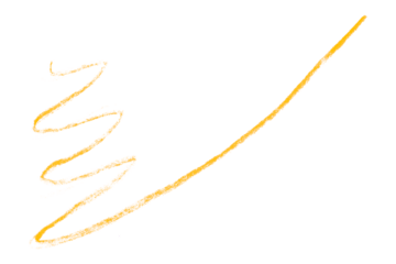 yellow pencil strokes isolated on transparent background