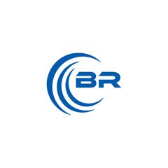 BR logo. B R design. White BR letter. BR B R letter logo design. Initial letter BR linked circle uppercase monogram logo.