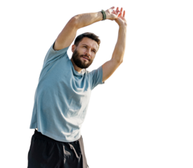 Male exercise warm-up runner, cut out