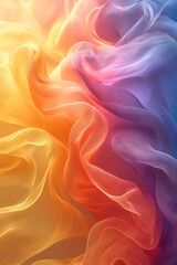Obraz premium Pastel tint gradient background with wavy lines texture, ai technology