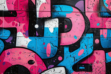 Pink Blue and white Street art graffiti paintings wall abstract decorations background