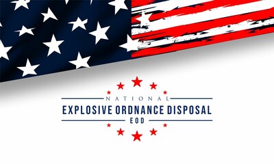 Illustration vector graphic of national explosive ordnance disposal (EOD) day