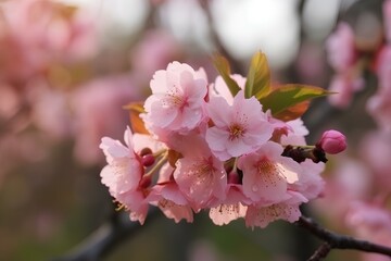 pink cherry blossom made by midjourney