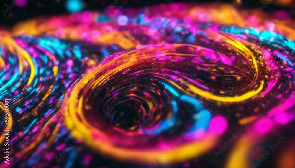 Poster background ai pattern confetti abstract swirl neon waves colourful many-coloured wave shiny shining 