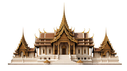 Naklejka premium thai temple isolated on white