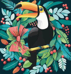 colorful bird vector illustration 