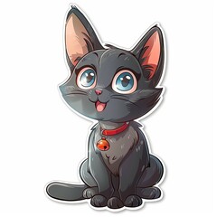 sticker bookmark with a cat on a white background.