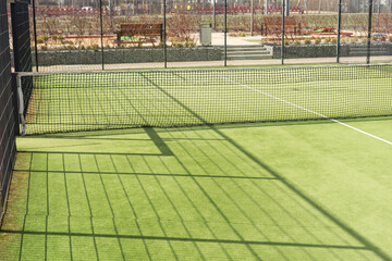 Beautiful tennis court on sunny day