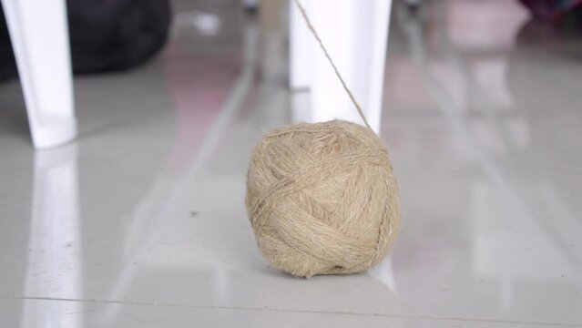 alpaca yarn on the market in the andes of peru and bolivia in. the Andes mountain range illuminated with natural light