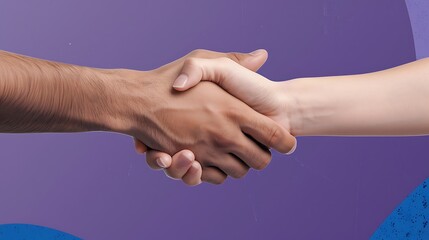two hands handshaking social media concept
