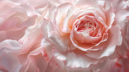 Soft blushes of rose swirling with the purity of alabaster, a delicate dance of innocence and elegance. 