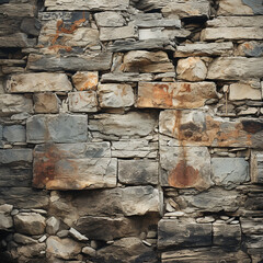 Photo old rock wall texture background сreated with Generative Ai