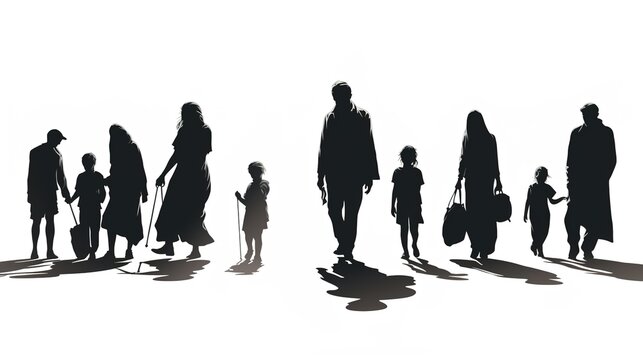 WORLD REFUGEE DAY VECTOR ILLUSTRATION. VECTOR illustration