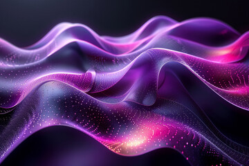 Obraz premium A sleek black background with subtle geometric patterns in shades of deep purple and magenta, adding a touch of drama and flair