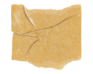 Wrinkled kraft tape png, brown journal sticker design