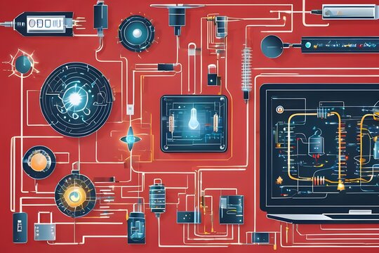 AI generated illustrations for the concept of physics on the topic of Light Insights.