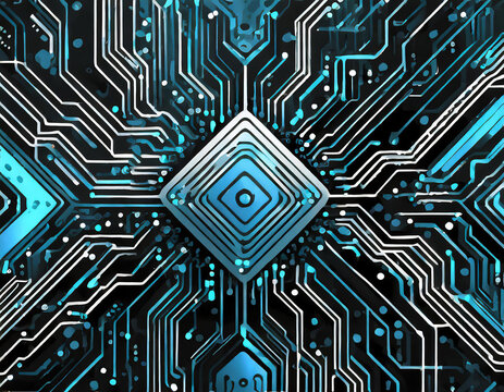 abstract futuristic circuit board texture background blue and white electronic backdrop wallpaper