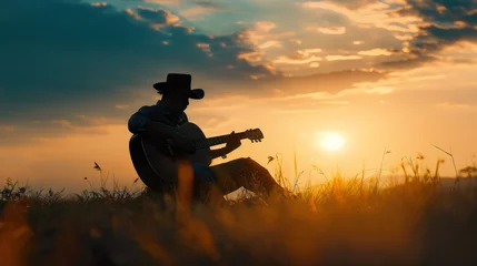 Country Singer at Sunset © who8mypnuts