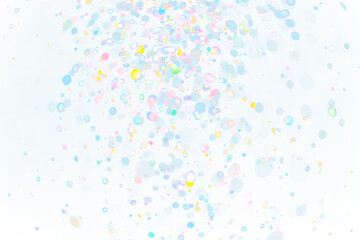 White glitter png bokeh overlay sequin confetti on transparent background