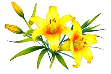 Fototapeta na wymiar yellow flowers watercolor seamless patterns Generative AI