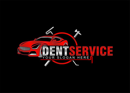 dent pdr car automotive service logo template