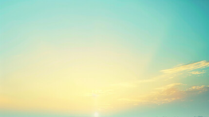 Fototapeta premium An artistic depiction of from baby blue to pastel yellow, simulating a soft, sunlit sky in the early morning. as seen in an image.