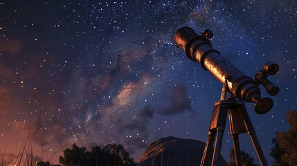 telescope in the night