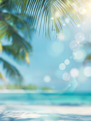 background with palm trees and sun