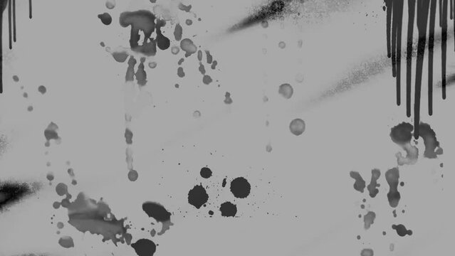 Ink Splatter And Stains Brushes Patterns Animation Effect animation of a pack of abstract ink paint splatter and stains brushes patterns on grunge overlays moving concrete splashed texture