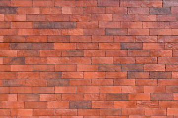 Background of old vintage brick wall ,Weathered texture,old , red brick wall background, grungy rusty blocks. - 789387293