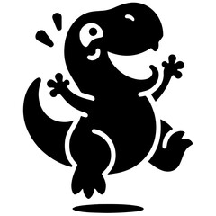Cute and funny T-Rex Dinosaur, vector illustration